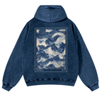 Yasuragi Vintage Washed Cotton Back Art Hoodie