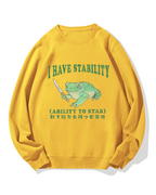 Mentally Stable Assassin Frog Cotton Sweatshirt