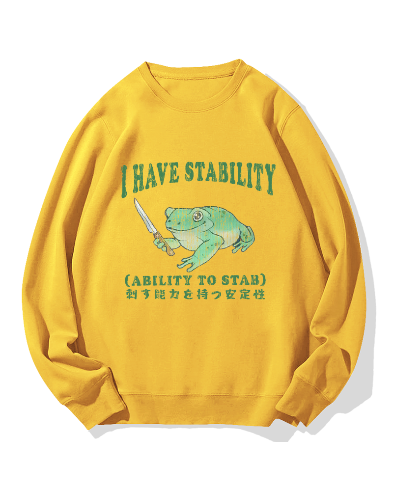 Mentally Stable Assassin Frog Cotton Sweatshirt
