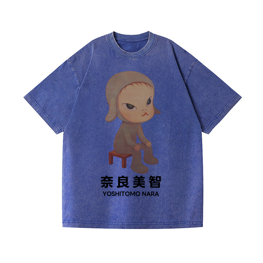 Yoshitomo Nara Vintage Wash Japanese Design T-Shirt