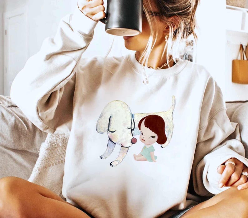 Yoshitomo Nara White Dog Sweatshirt