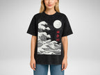 Great Wave of Kanagawa Oversize Acid Washed T-Shirt