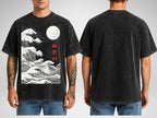 Great Wave of Kanagawa Oversize Acid Washed T-Shirt