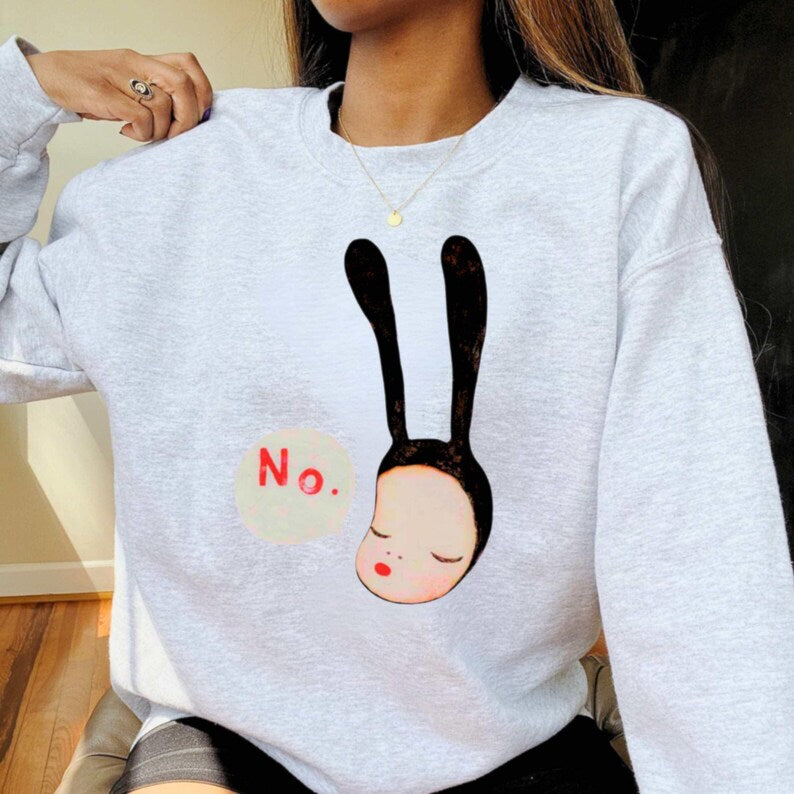 Yoshitomo Nara No Bunny Japan Art Print Graphic Sweatshirt