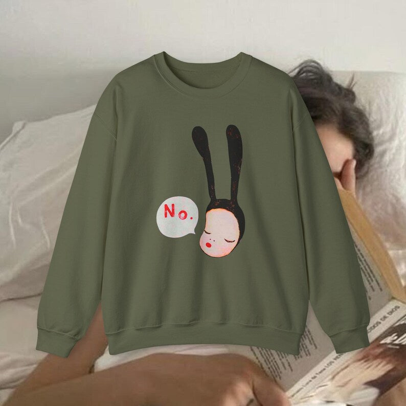 Yoshitomo Nara No Bunny Japan Art Print Graphic Sweatshirt