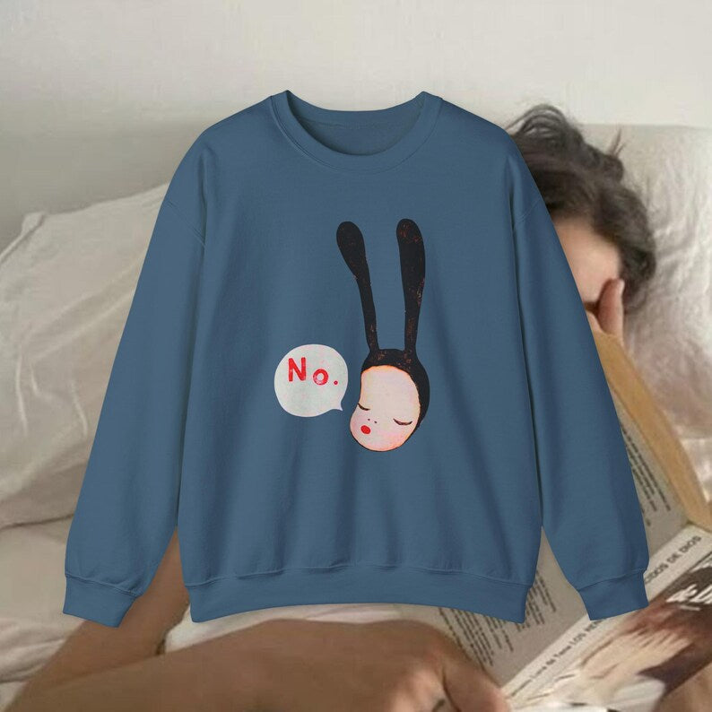 Yoshitomo Nara No Bunny Japan Art Print Graphic Sweatshirt