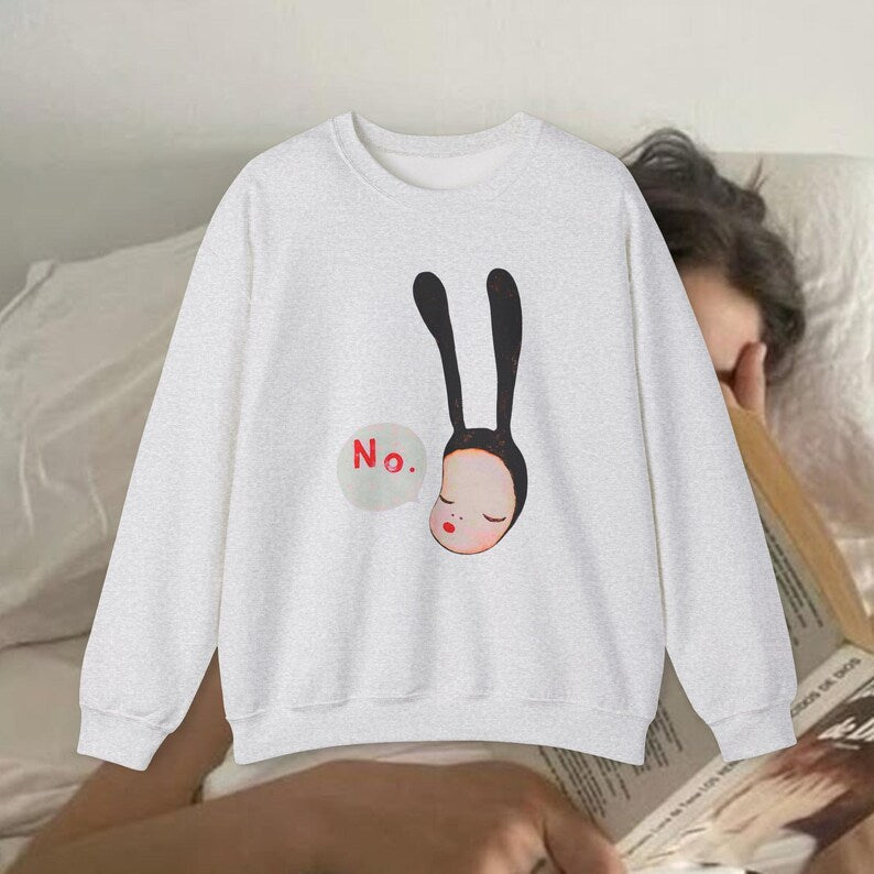 Yoshitomo Nara No Bunny Japan Art Print Graphic Sweatshirt
