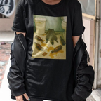 Unisex Raccoon Passed Out in Bathroom Printed Washed Tee