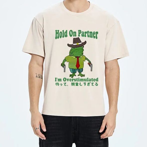 Wait I'm Too Excited Washed T-Shirt