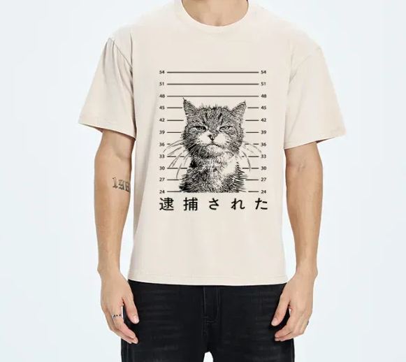 Cat That Was Arrested Washed T-Shirt