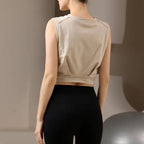 I Don't Care Sleeveless Crop Top
