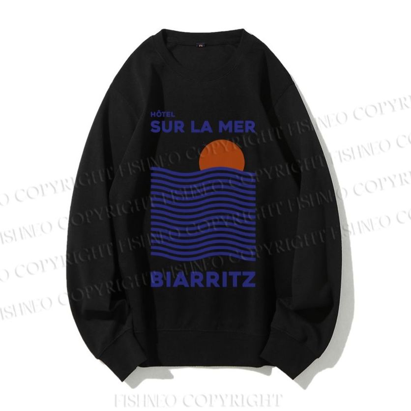 Unisex Sea Wave Casual Printed Sweatshirt