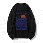 Unisex Sea Wave Casual Printed Sweatshirt