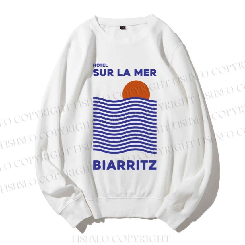 Unisex Sea Wave Casual Printed Sweatshirt