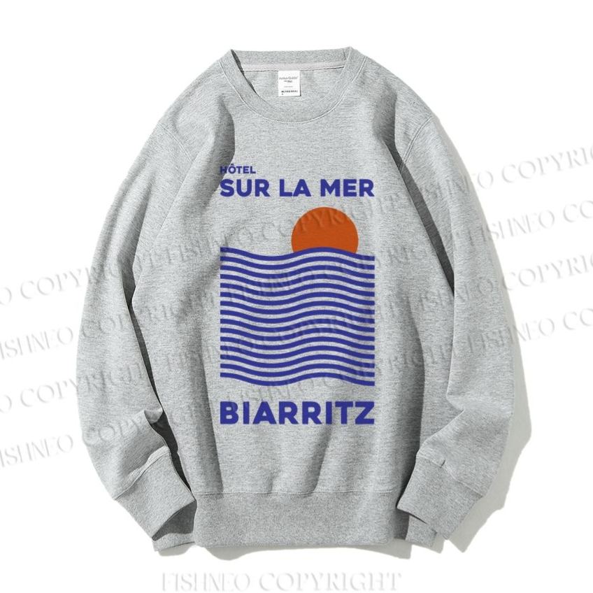 Unisex Sea Wave Casual Printed Sweatshirt