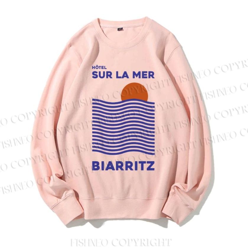 Unisex Sea Wave Casual Printed Sweatshirt
