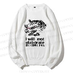 Unisex Japanese Opossum Will Not Elaborate Casual Printed Sweatshirt