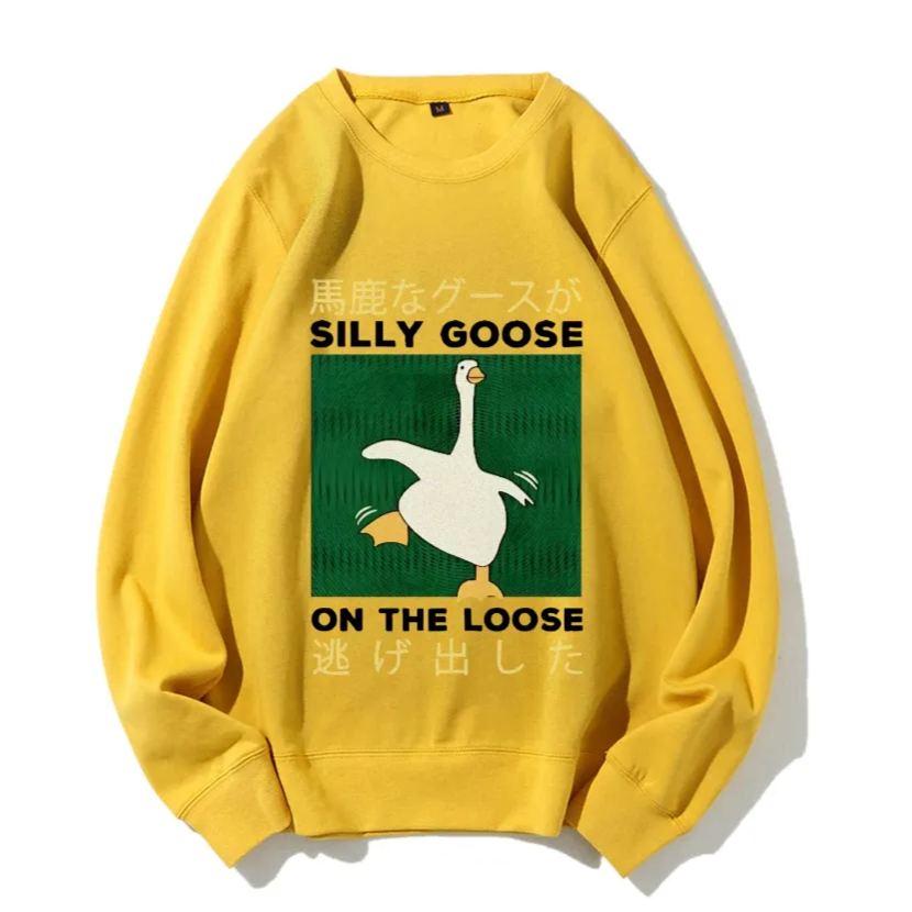 Silly Goose On The Loot Cotton Pullover Sweatshirt