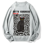 Black Cat Cotton Sweatshirt