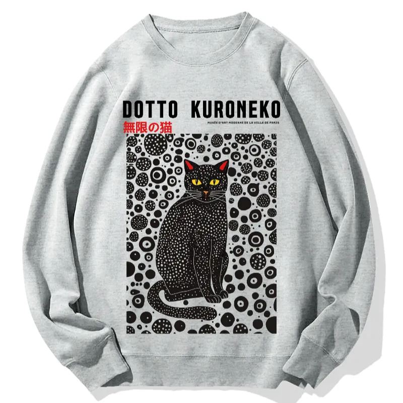 Black Cat Cotton Sweatshirt