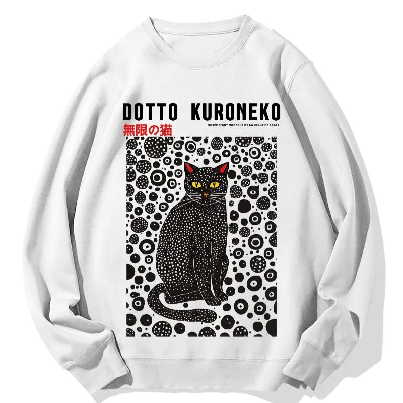 Black Cat Cotton Sweatshirt