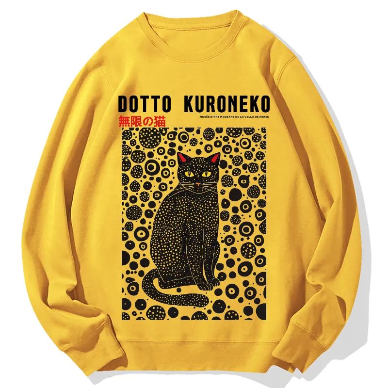Black Cat Cotton Sweatshirt