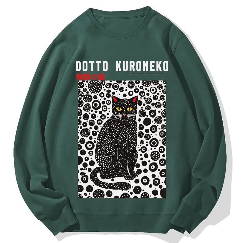 Black Cat Cotton Sweatshirt