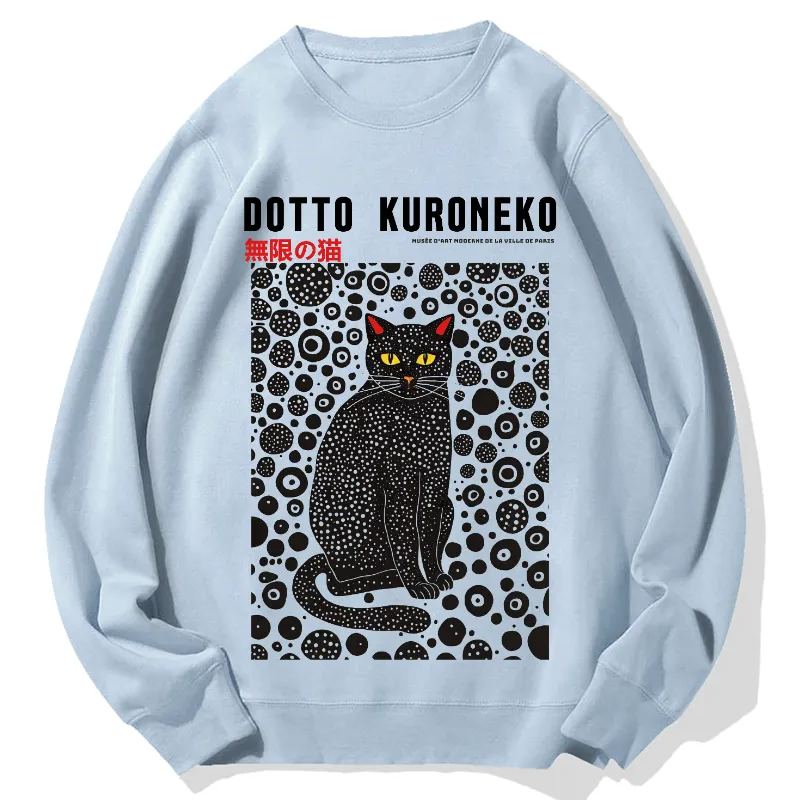 Black Cat Cotton Sweatshirt