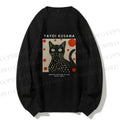 Unisex Casual Yayoi Kusama Cat Printed Sweatshirt
