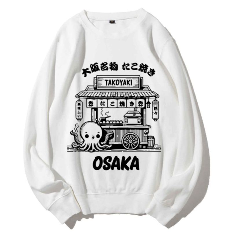 Japan Osaka Food Cotton Sweatshirt