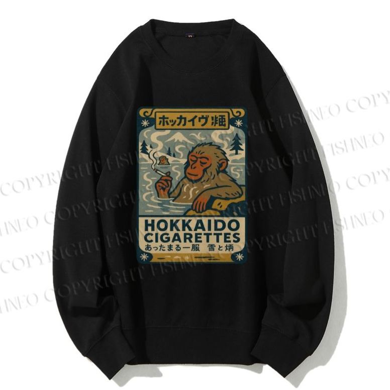Unisex Casual Vintage Monkey Printed Sweatshirt