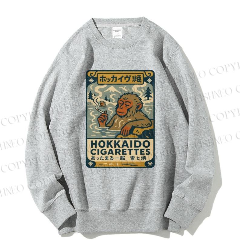 Unisex Casual Vintage Monkey Printed Sweatshirt