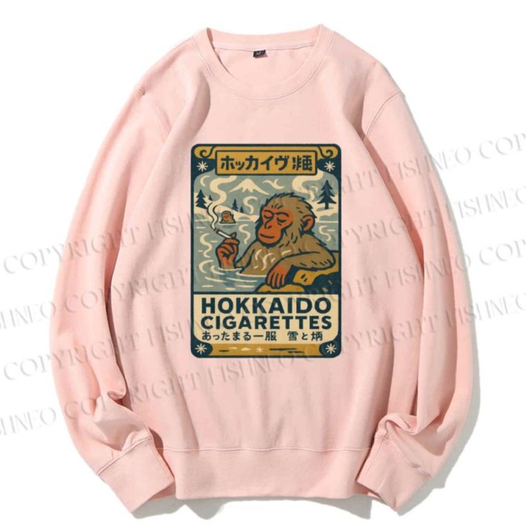 Unisex Casual Vintage Monkey Printed Sweatshirt