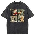 Vintage Christmas Sublimation Washed T-Shirt