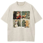 Vintage Christmas Sublimation Washed T-Shirt