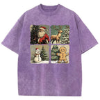 Vintage Christmas Sublimation Washed T-Shirt