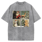 Vintage Christmas Sublimation Washed T-Shirt