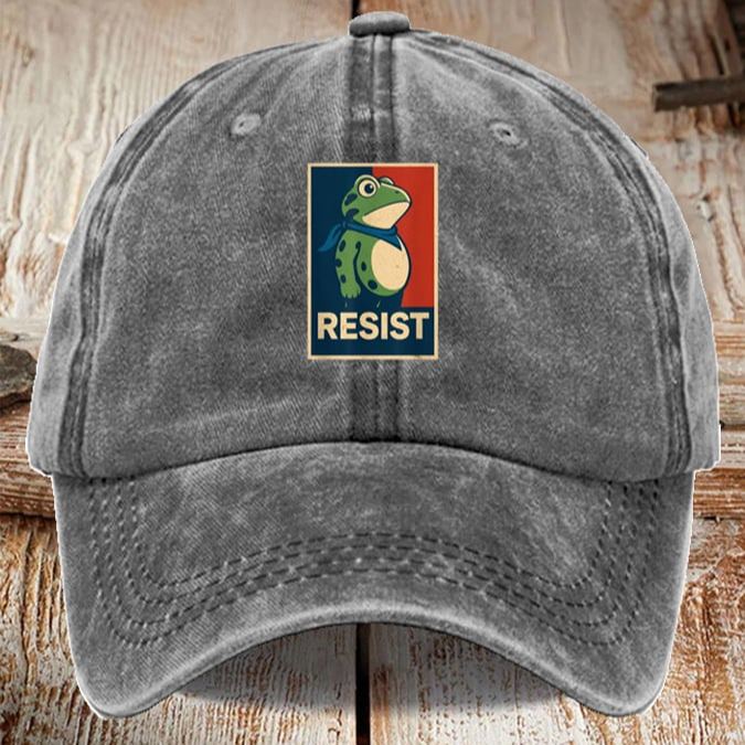 Portland Frog Art Printed Cap