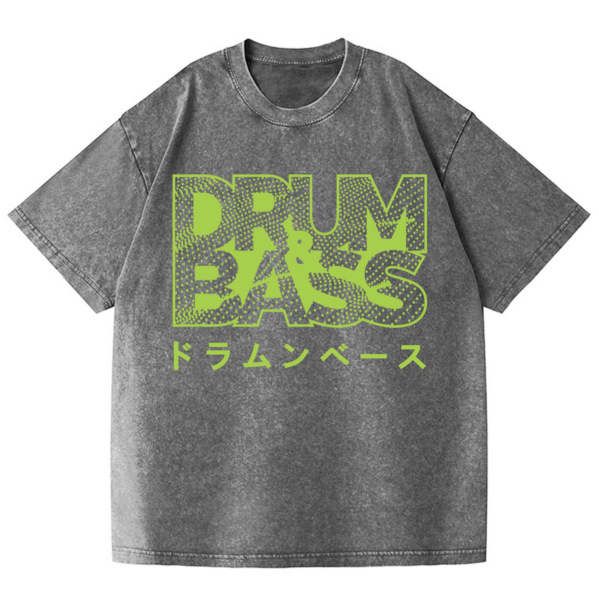 Drum and Bass Vintage Wash Japanese Design T-Shirt