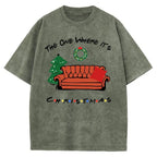 Vintage The One Where It's Christmas Washed T-Shirt