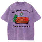 Vintage The One Where It's Christmas Washed T-Shirt