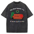 Vintage The One Where It's Christmas Washed T-Shirt