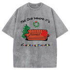 Vintage The One Where It's Christmas Washed T-Shirt