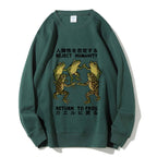 Casual Back To Frog Funny Printed Crewneck Sweatshirt