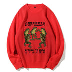 Casual Back To Frog Funny Printed Crewneck Sweatshirt