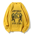 Casual Back To Frog Funny Printed Crewneck Sweatshirt