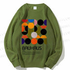 Unisex Vintage Bauhaus Design Printed Sweatshirt