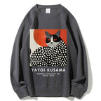 Unisex Yayoi Kusama Cat Printed Sweatshirt