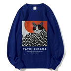 Unisex Yayoi Kusama Cat Printed Sweatshirt