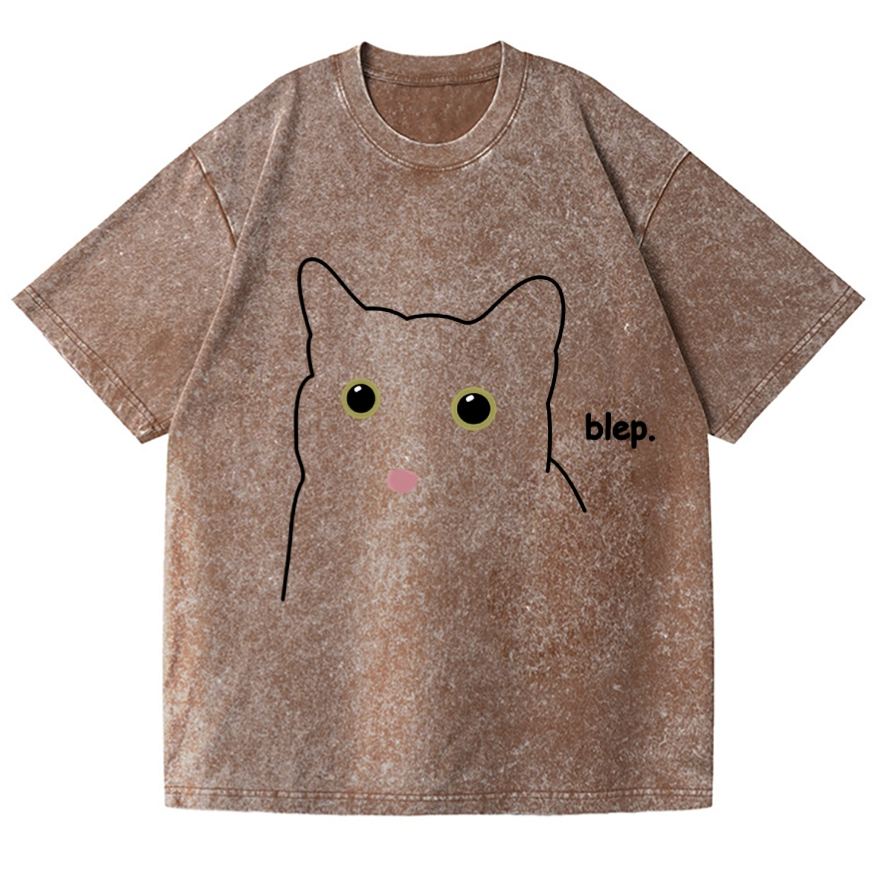 Cat Vintage Wash Japanese Design T-Shirt
